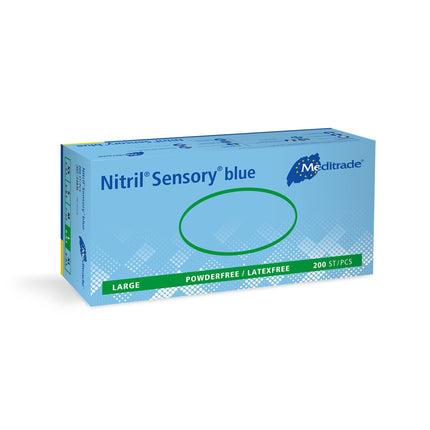 Nitril Sensory Blue Nitrile Examination Glove Large 