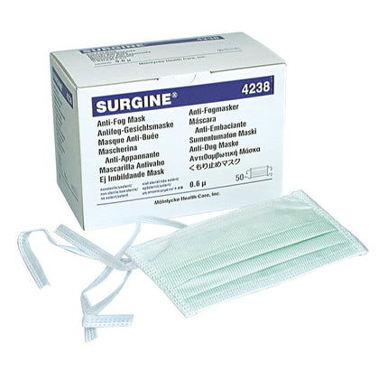 Surgical Face Mask Anti-Fog Tie-on - Green (4238) 