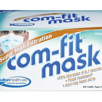 Com-Fit Super High Filtration Face Mask - Ear Loop - Blue 