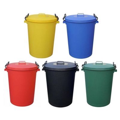 Trojan 110L Heavy Duty Clip Lid Dustbins (Various Colours)