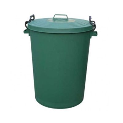 Trojan 110 Litre Heavy Duty Coloured Clip Lid Dustbins in Green