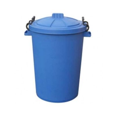Trojan 85 Litre Heavy Duty Coloured Clip Lid Dustbins in Blue