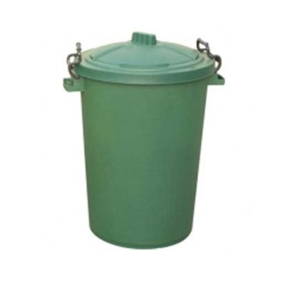 Trojan 85 Litre Heavy Duty Coloured Clip Lid Dustbins in Green