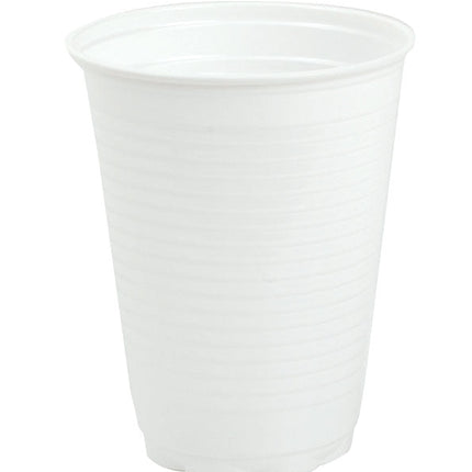 Plastic Cups Tall 200ml White 