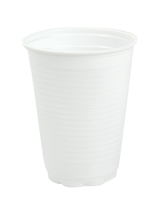 Plastic Cups Tall 200ml White 