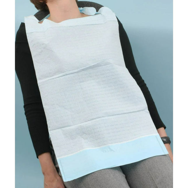 Bib with collection pocket Light Blue 