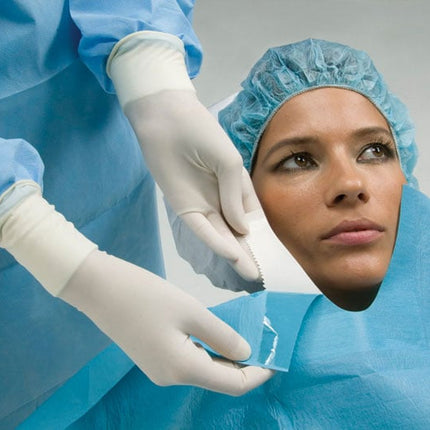 Disposable Surgery Drapes with adhesive - Sterile 50 x 75cm (12T1253) Blue 