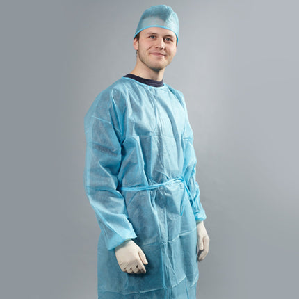 Gown Isolation Sterile Medium Blue 