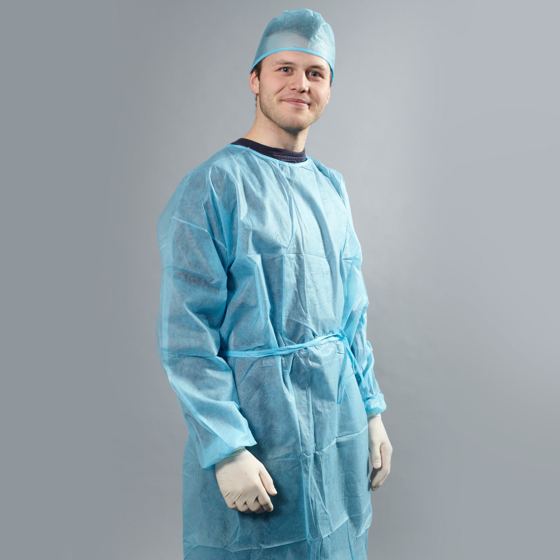 Gown Isolation Sterile Large Blue 