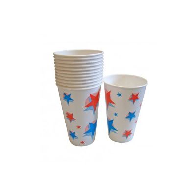 12oz Printed Waxed Paper Cold Drink Cups - Case of 2000