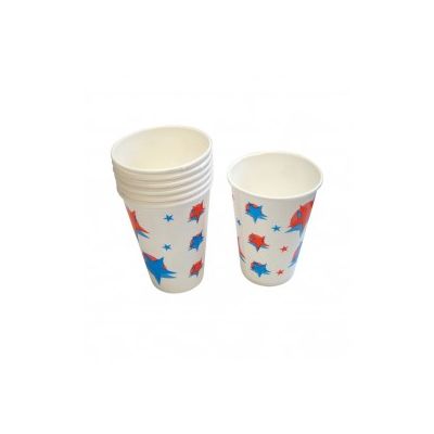 16oz Printed Waxed Paper Cold Drink Cups - Case of 1000