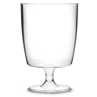 8oz Clear Plastic Wine Glasses - 72 per Case