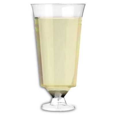 8oz Clear Plastic Champagne Glasses - 30 per Case
