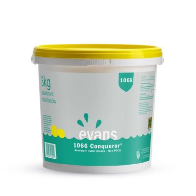 Evans Vanodine 1066 Non-PDCB Yellow Deodorant Blocks 3kg Tub