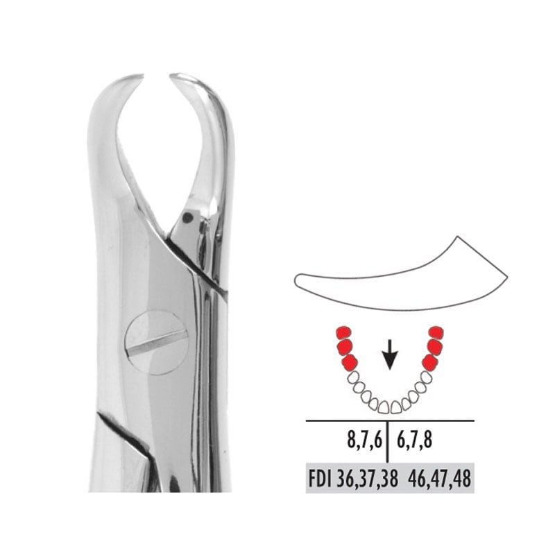 Forceps - Autoclavable 87 Lower Molars (Cowhorn) 