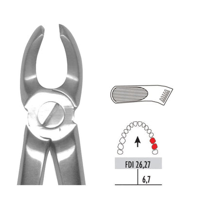 Forceps - Autoclavable 97 Small Upper Molar, Left 