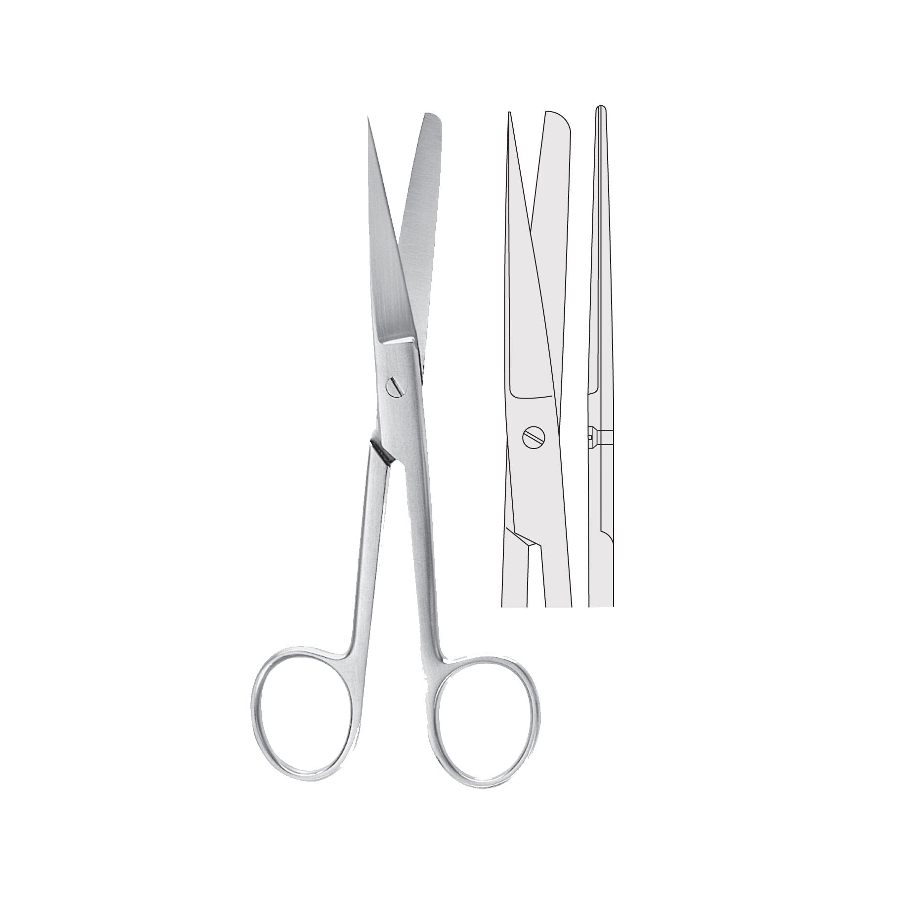 Scissors Dissecting 14.5cm Sharp/Blunt 