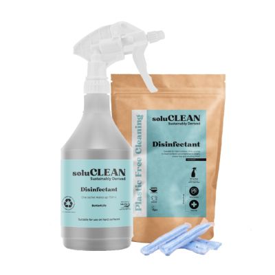 SoluCLEAN Disinfectant Starter Pack Sachets & Printed Bottle4Life