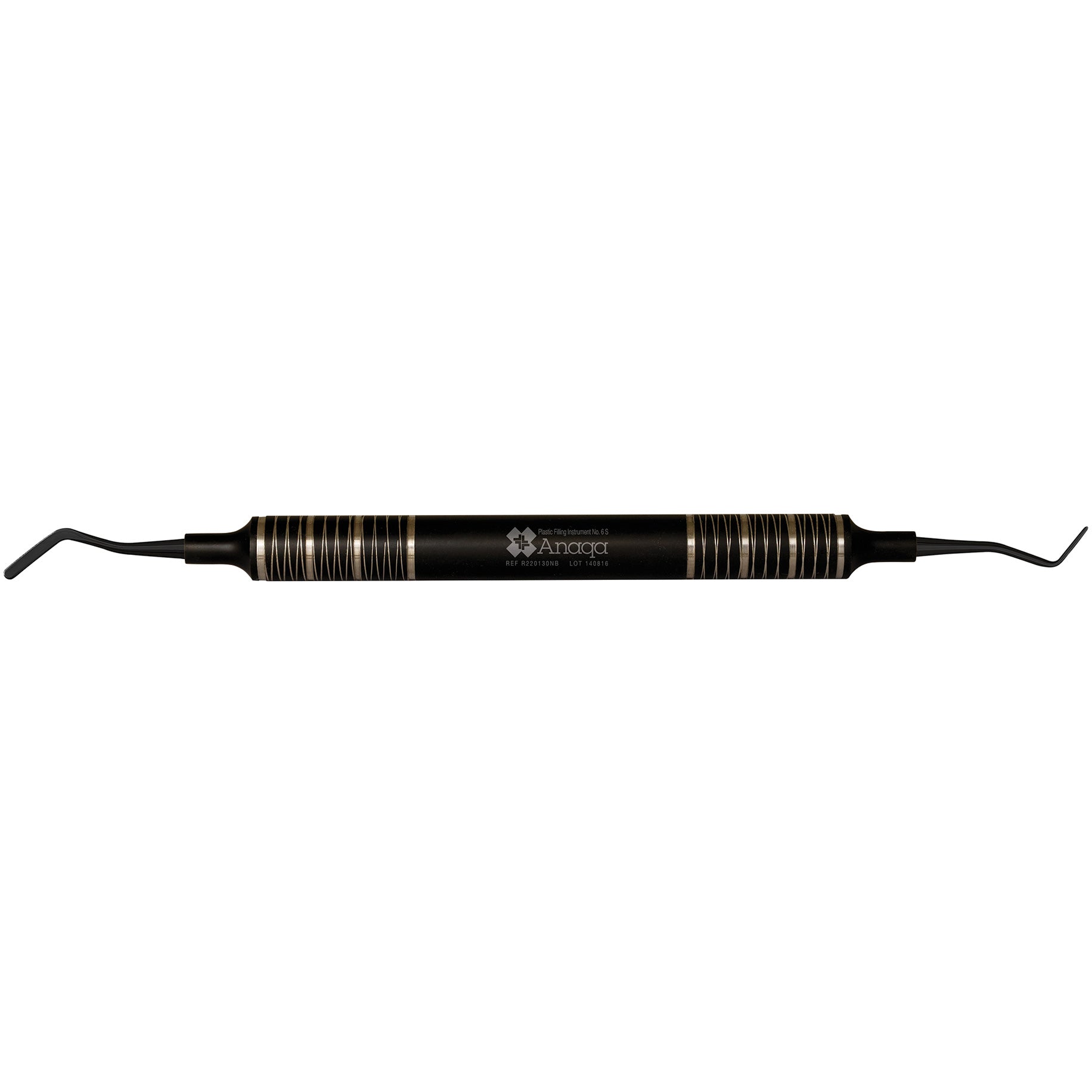 Plastic Filling Instrument No. 6 Sharp 8mm handle Titanium Coating Black 