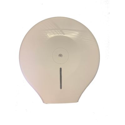 C21 White ABS Mini Jumbo Toilet Roll Dispenser