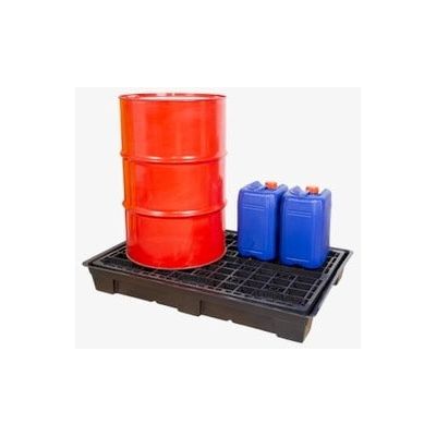Low Level 2 Drum Spill Pallet - 95% Recycled Plastic