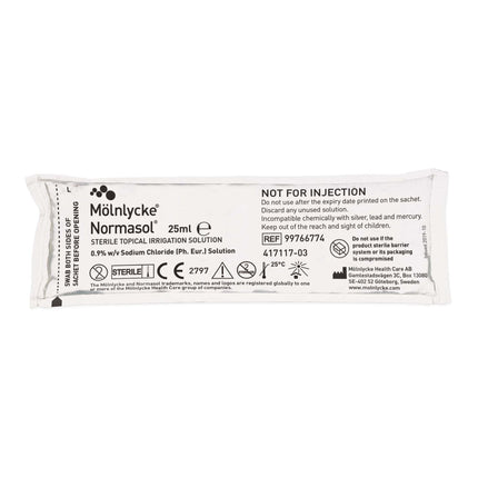 Normasol Sachets - Sterile, Saline, Sodium chloride 