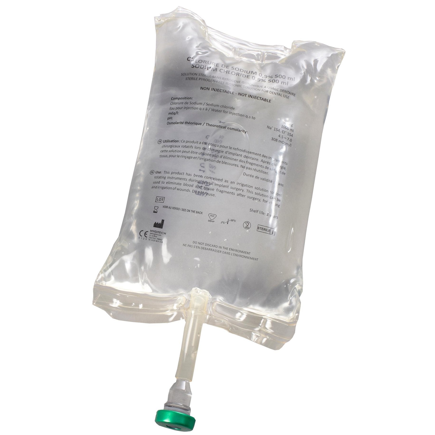 Saline Pouches 500ml - Pack 15 
