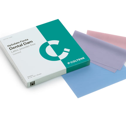 HySolate Rubber Dam Fiesta Assorted Heavy Square 6x6 