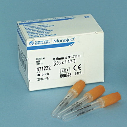Monoject Endo Needle 23G x 1.25" Orange 