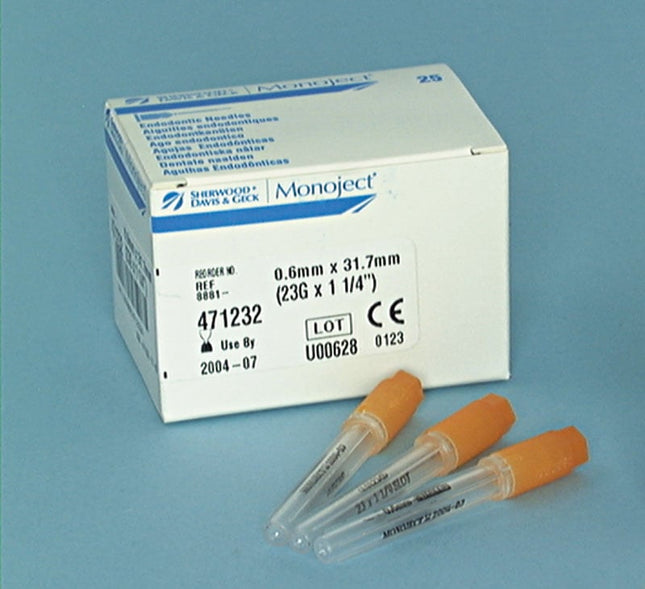 Monoject Endo Needle 23G x 1.25" Orange 