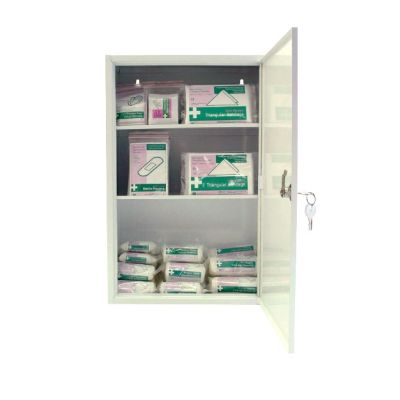 St John Ambulance Lockable Metal First Aid Cabinet