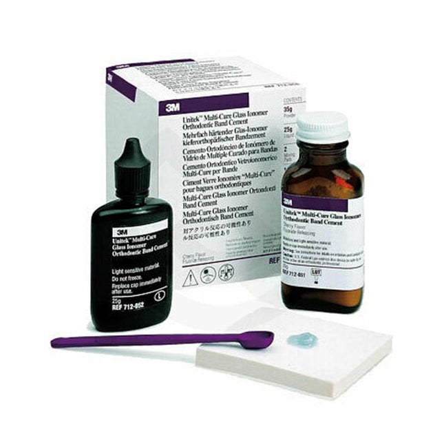 Unitek Multi-Cure Glass Ionomer Orthodontic Band Cement 712-051 Powder Bottle 