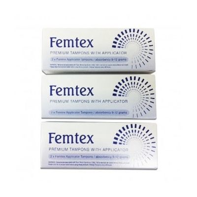 Femtex Tampons with Applicator 2 Per Pack (Case of 100)