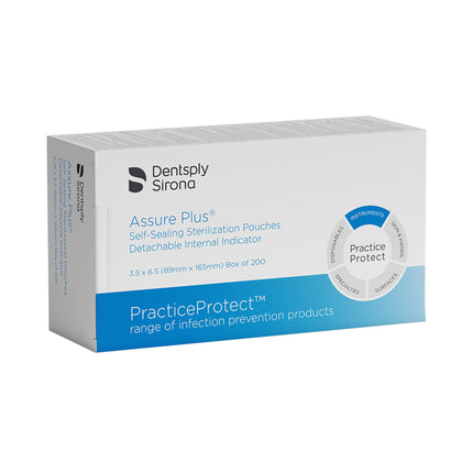 Assure Plus Sterilisation Pouches 89 x 165mm (3.5" x 6.5") 