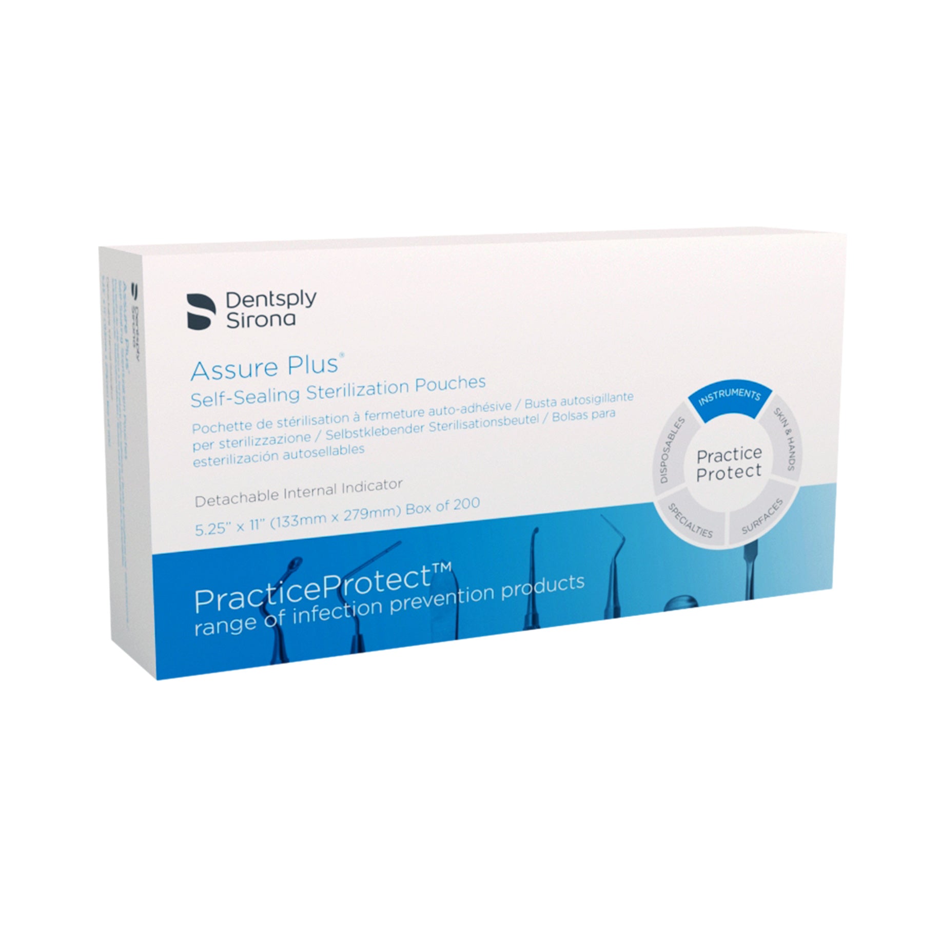 Assure Plus Sterilisation Pouches 134 x 280mm (5.25" x 11") 