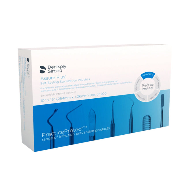 Assure Plus Sterilisation Pouches 254 x 406mm (10" x 16") 