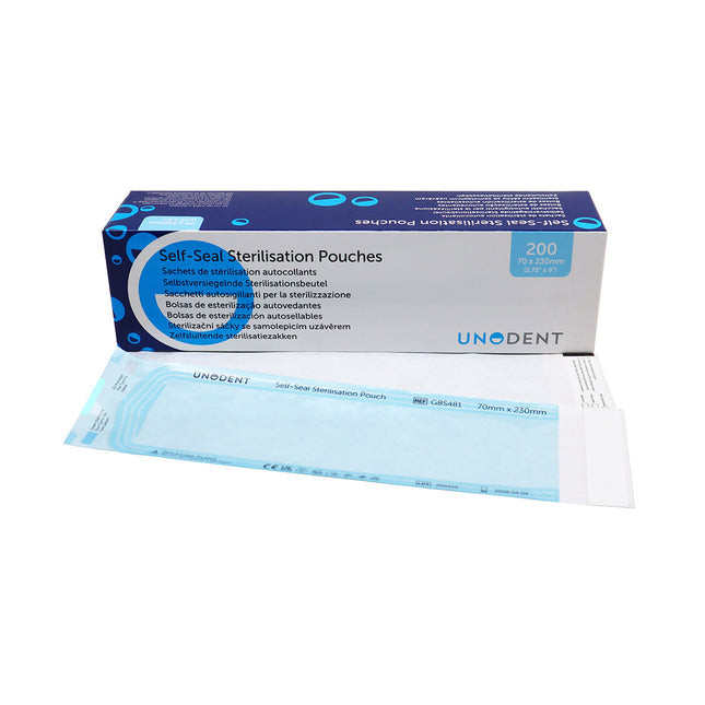 UnoDent Sterilisation Pouches 70 x 230mm 
