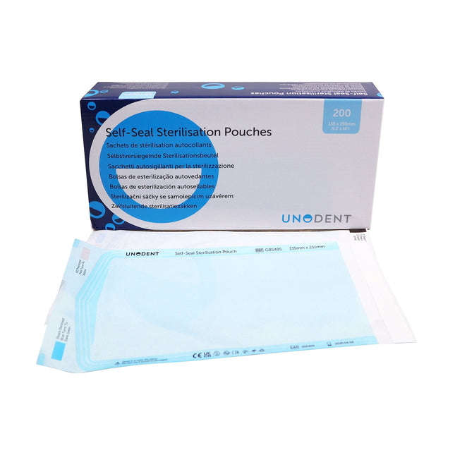 UnoDent Sterilisation Pouches 135 x 255mm 