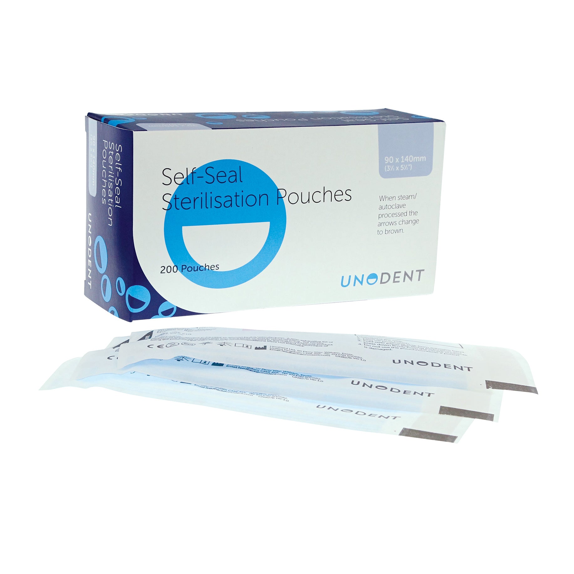 Sterilisation Pouches No. 510: 90 x 140mm (3.5" x 5.5") 
