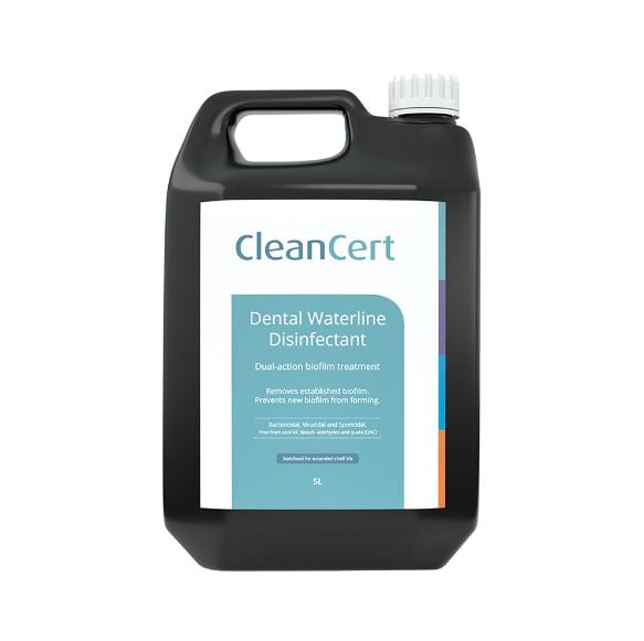 CleanCert Dental Water Line Disinfectant- dual action biofilm removal Economy Refill 