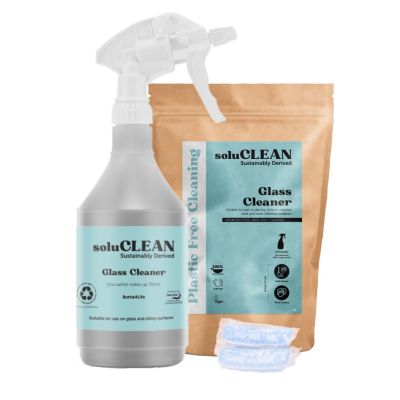 SoluCLEAN Glass & Stainless Steel Starter Pack Sachets & Bottle4Life