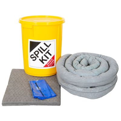 Fentex 35 Litre Spill Kits General, Chemical, Oil in a Yellow Drum