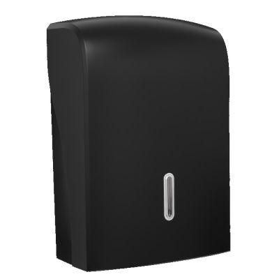 Halo C-fold or Multifold Paper Hand Towel Dispenser in Satin Black