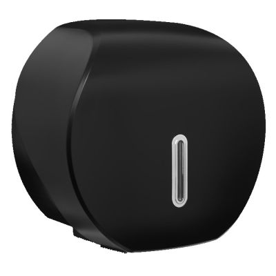 Halo Mini Jumbo Toilet Roll Dispenser in Silk Touch Satin Black Finish