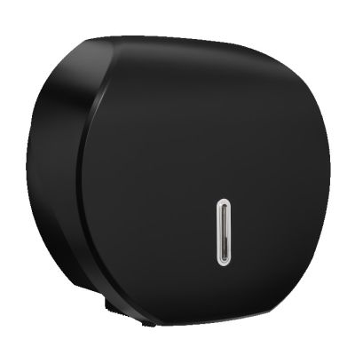 Halo Large Jumbo Toilet Roll Dispenser in Silk Touch Satin Black