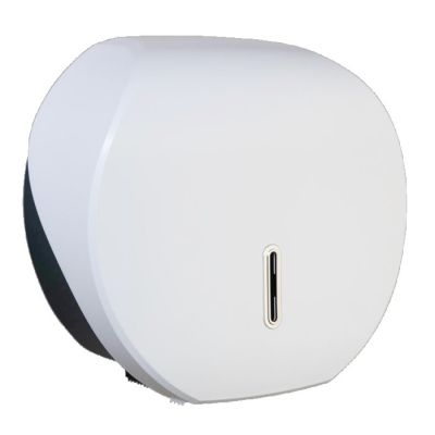 Halo Large Jumbo Toilet Roll Dispenser in Silk touch Satin White