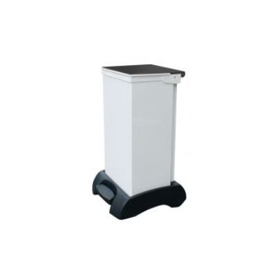 75L Hybrid Plastic Lid and Metal Body Sackholder Black