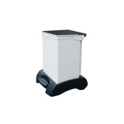 42L Hybrid Plastic Lid and Metal Body Sackholder Black Lid