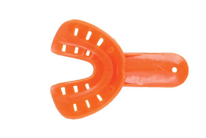 Orthodontic Impression Trays Size 2  Lower Orange X Small 