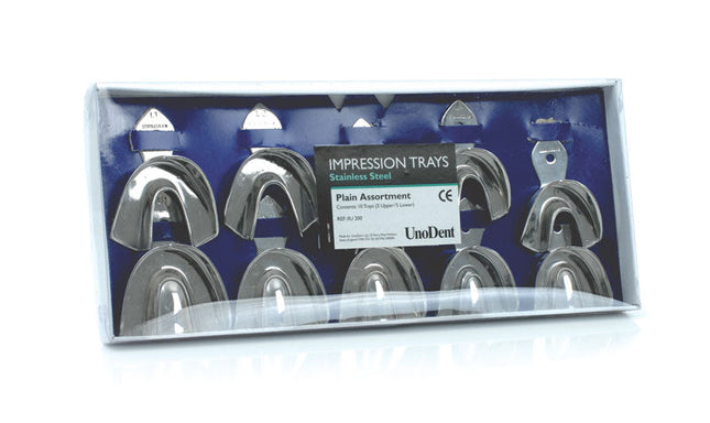 Stainless Steel Impression Trays Plain Assorted 